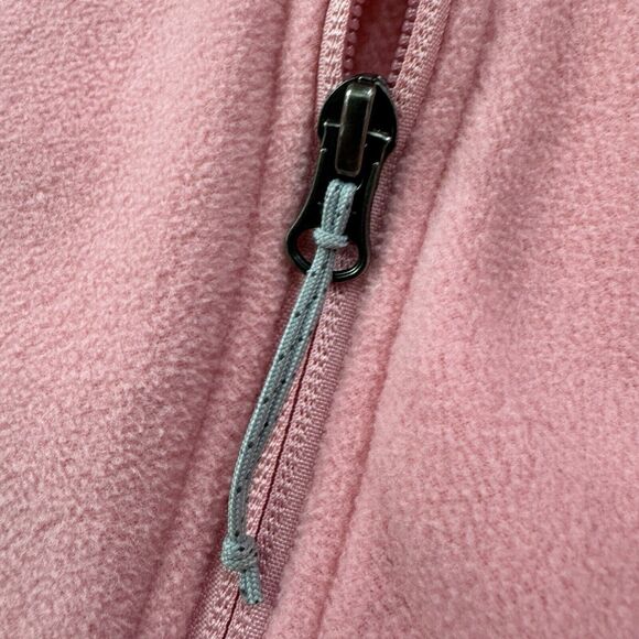 Columbia Womens L Pink Fleece Jacket Full Zip Mock Neck Long Sleeve Zip Pockets - Picture 8 of 9